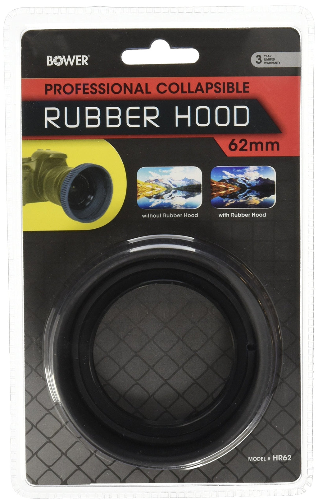 Bower 62mm Rubber Lens Hood