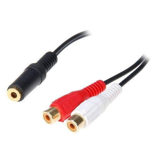 Eeejumpe 6 inches Stereo Splitter-3.5mm Jack to 2-RCA Jacks Audio Adapter