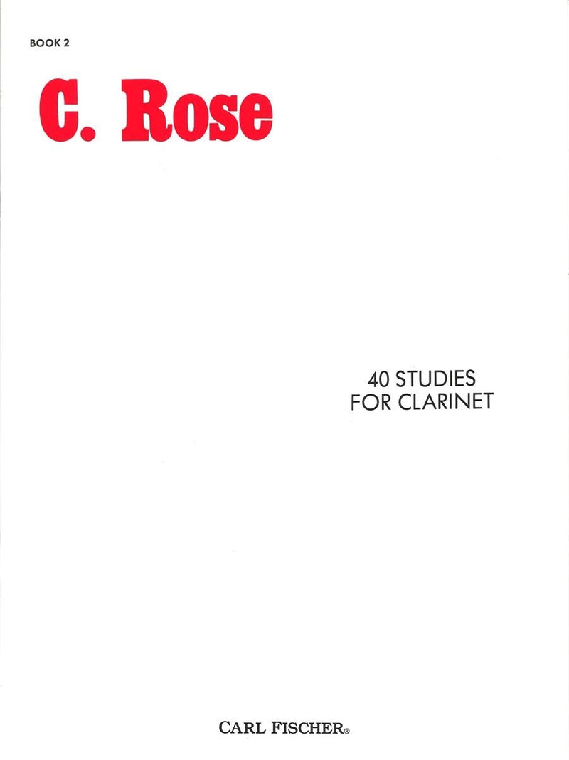 Carl Fischer 40 Studies For Clarinet Book 2