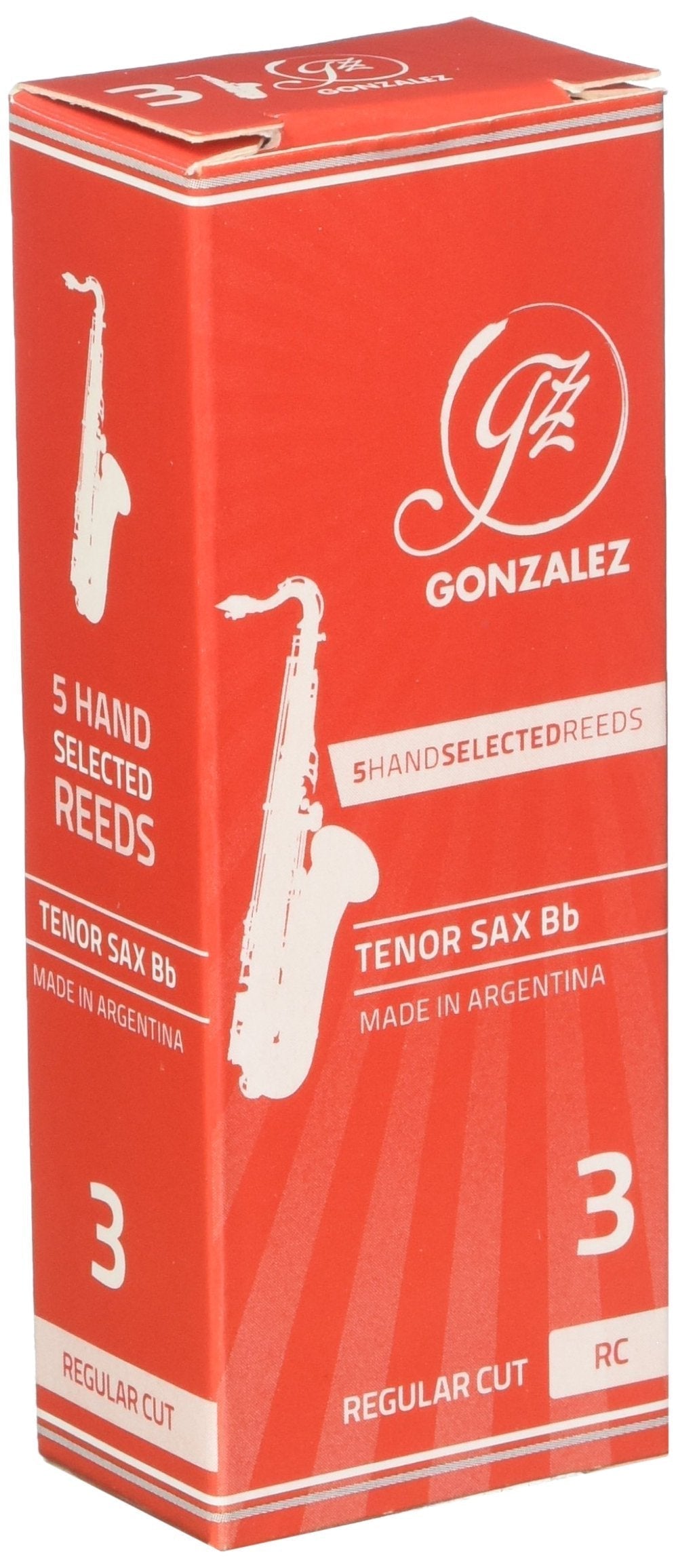 Gonzalez TSAXG3 Tenor Saxophone Reed, 5 Per Box