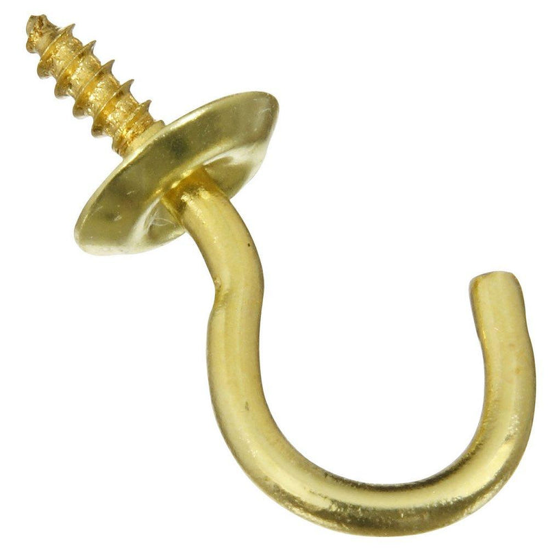National Hardware N200-303 2021 Cup Hooks - Solid Brass in Brass , 3/4" , 50 piece