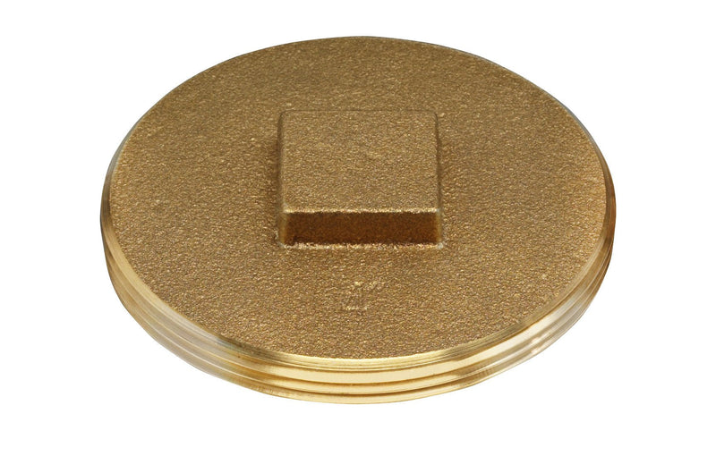 Oatey 42374 Cleanout Plug, 4-Inch, Brass