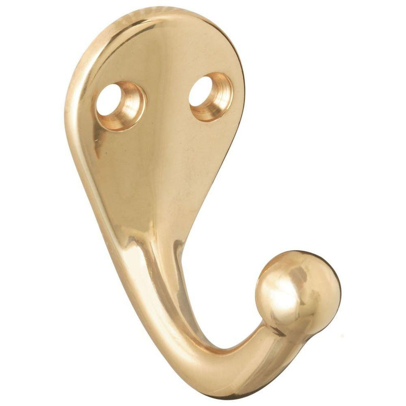 National Hardware N198-119 V1962 Coat and Hat Hook in Solid Brass,0