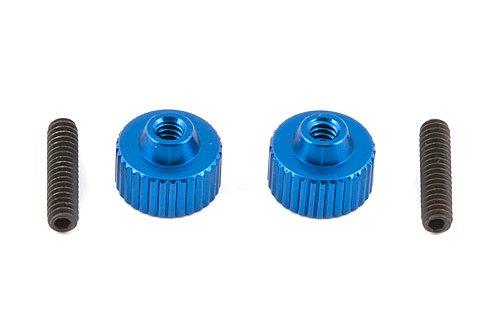 Team Associated 1787 Battery Strap Thumbscrews with Set Screws, Set of 2