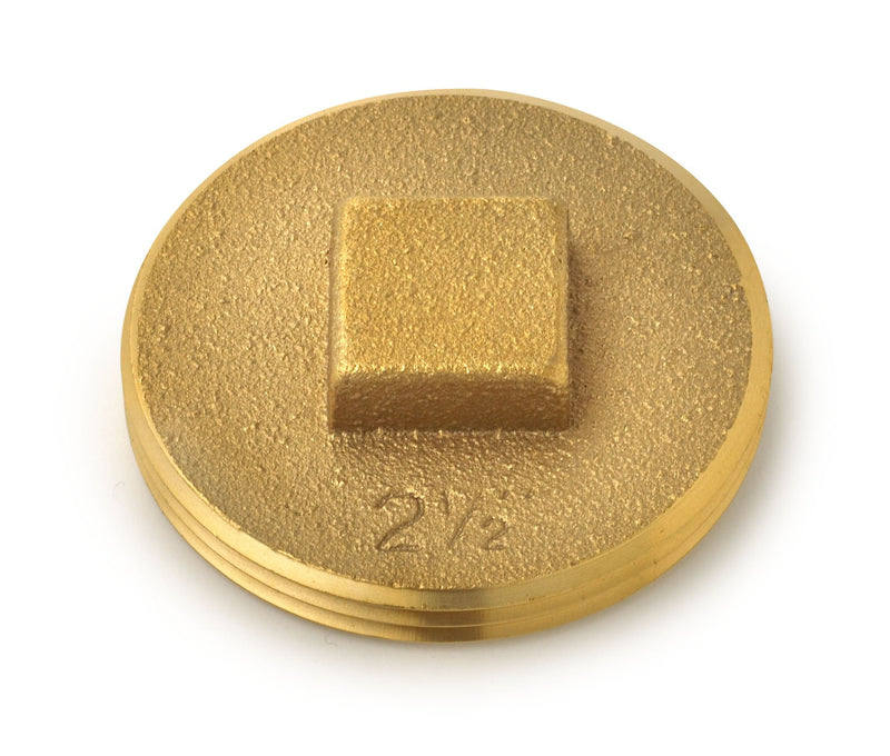 Oatey 42371 185 Brass Cleanout Plug, 2-1/2-Inch