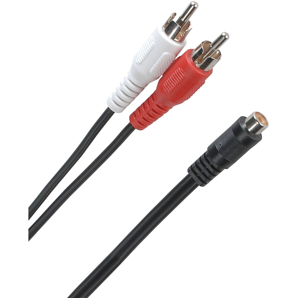 Steren 255-025 6-Inch Y 2-RCA Plugs to RCA-Jack Cable