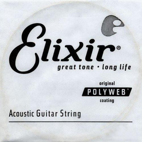 Elixir Strings Acoustic 80/20 Bronze Single String with POLYWEB Coating (.052) 80/20  POLYWEB .052