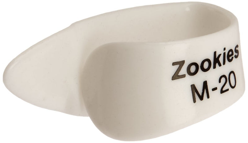 Dunlop Z9002M20 Zookies Thumbpicks, White, Medium 20⁰, 12/Bag