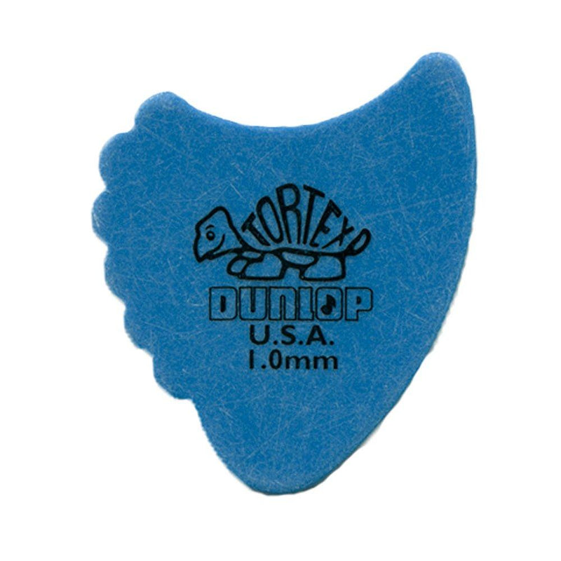 Dunlop 414R1.0 Tortex Fins, Blue, 1.0mm, 72/Bag