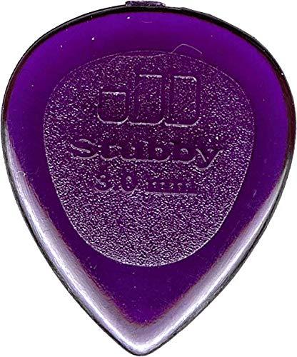 Dunlop 474P3.0 Stubby, Dark Purple, 3.0mm, 6/Player's Pack 6 Pack