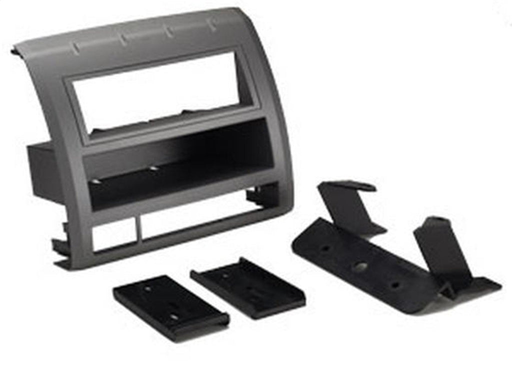 Scosche TA2052B Compatible with 2005-11 Toyota Tacoma DIN w/Molded Pocket Dash Kit Black, Silver