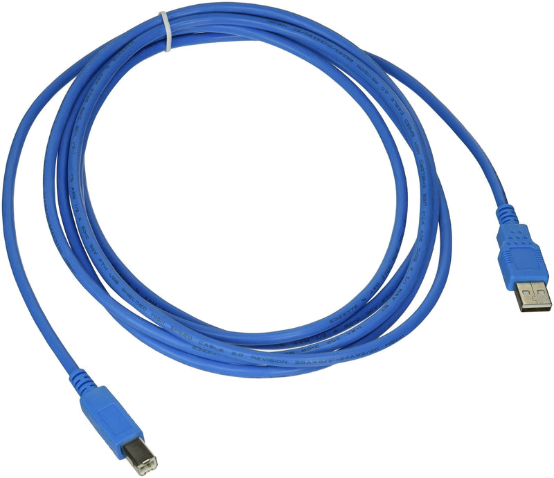 C2G USB Cable, USB 2.0 Cable, USB A to B Cable, 9.84 Feet (3 Meters), Blue, Cables to Go 35678 9.8 Feet USB A Male to B Male