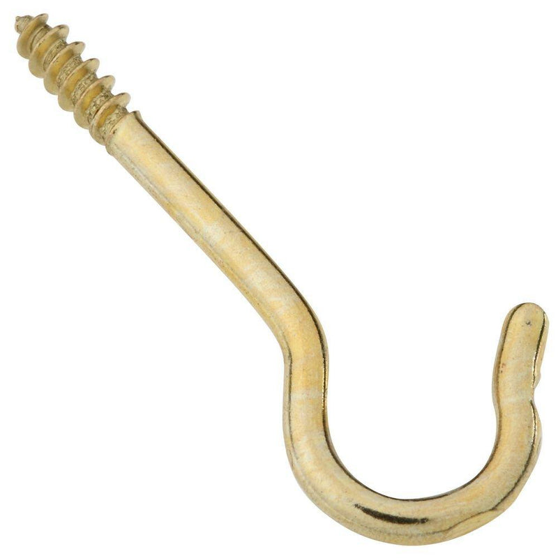 National Hardware N192-294 V2041 Ceiling Hooks in Solid Brass, 6 pack #12, 1-11/16"