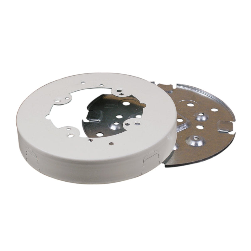 Wiremold Metal Raceway, Extending Power On-Wall Solid Base Fixture Box Fitting, Ivory, 5-1/2", V5738A