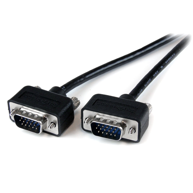 StarTech.com 15 ft. (4.6 m) VGA to VGA Cable - HD15 Male to HD15 Male - Coaxial High Resolution - Low Profile - VGA Monitor Cable (MXT101MMLP15) Without CE