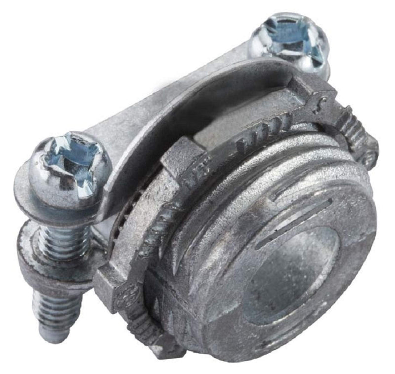 Halex, 3/8 in. Flexible Metal Conduit (FMC) Combination Clamp Connector , 20570, 5 per pack 3/8" (1/2" KO) in. Trade Size 5 Per Pack