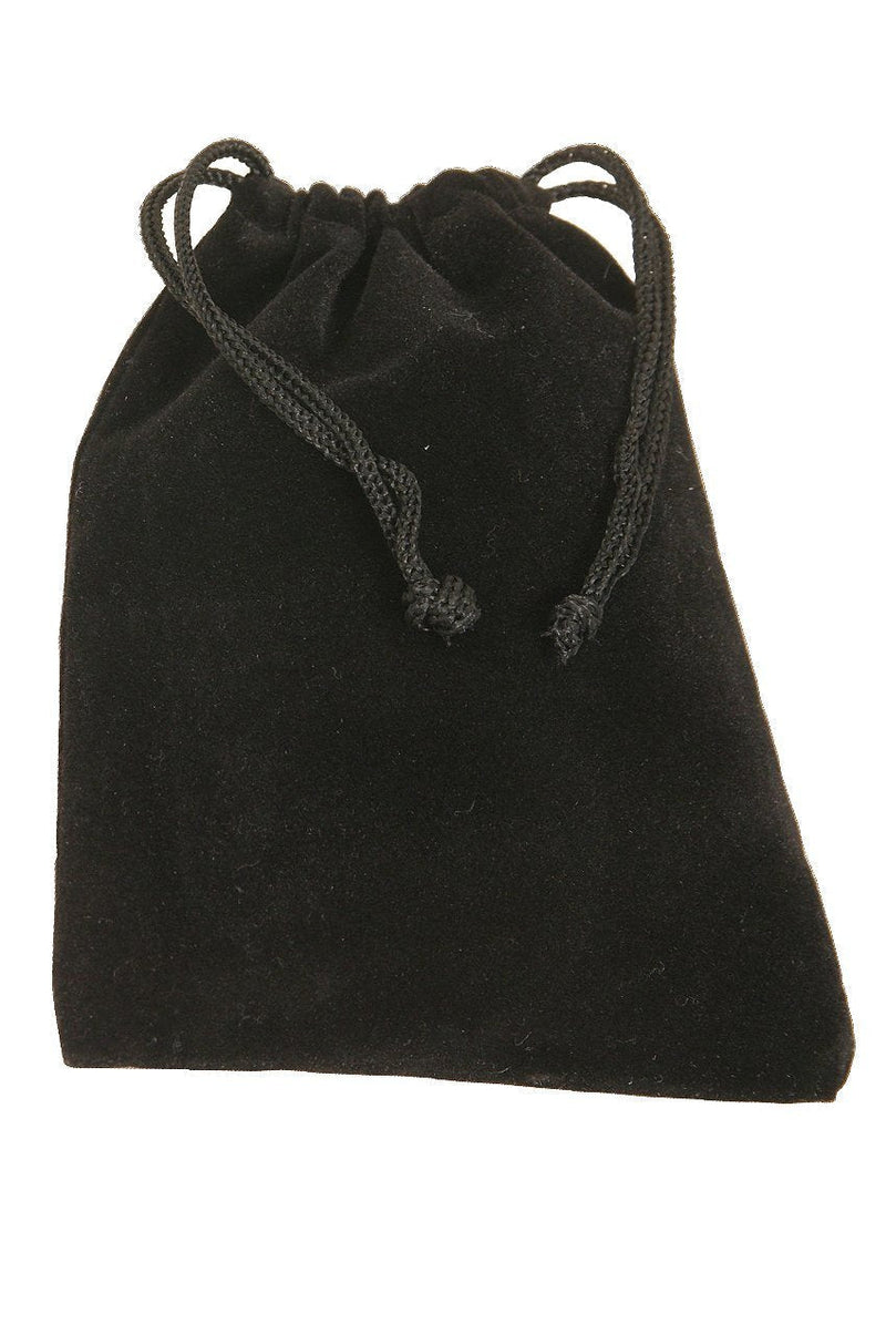 Velvet Bag with draw string, Black