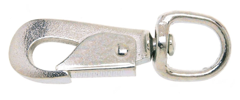Campbell T7603441 Swiveling Cap Snap, Malleable, Zinc Plated, 1" Round Eye, 7/16" Opening, 4-5/8" Length, 190 lbs Load Capacity