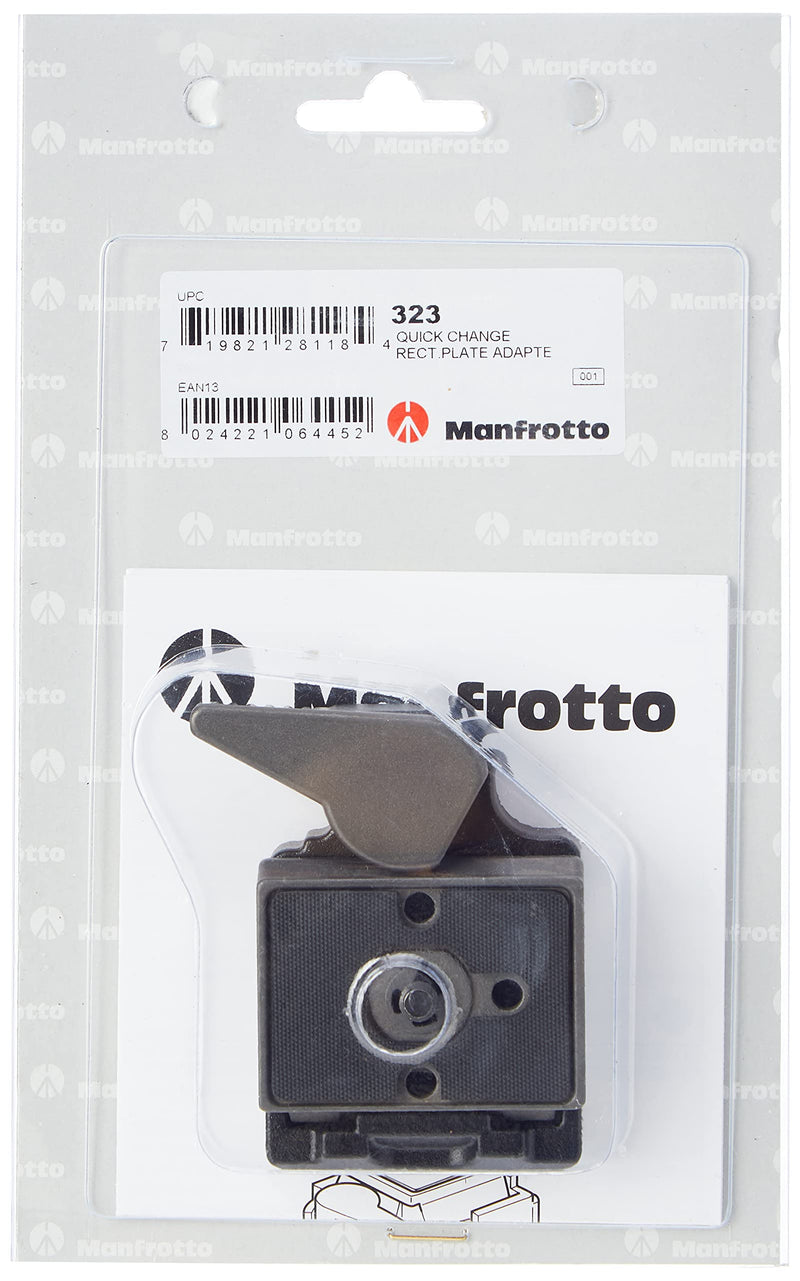 [AUSTRALIA] - Manfrotto 323 RC2 Rapid Connect Adapter with 200PL-14 Quick Release Plate - Replaces 3299-Black 