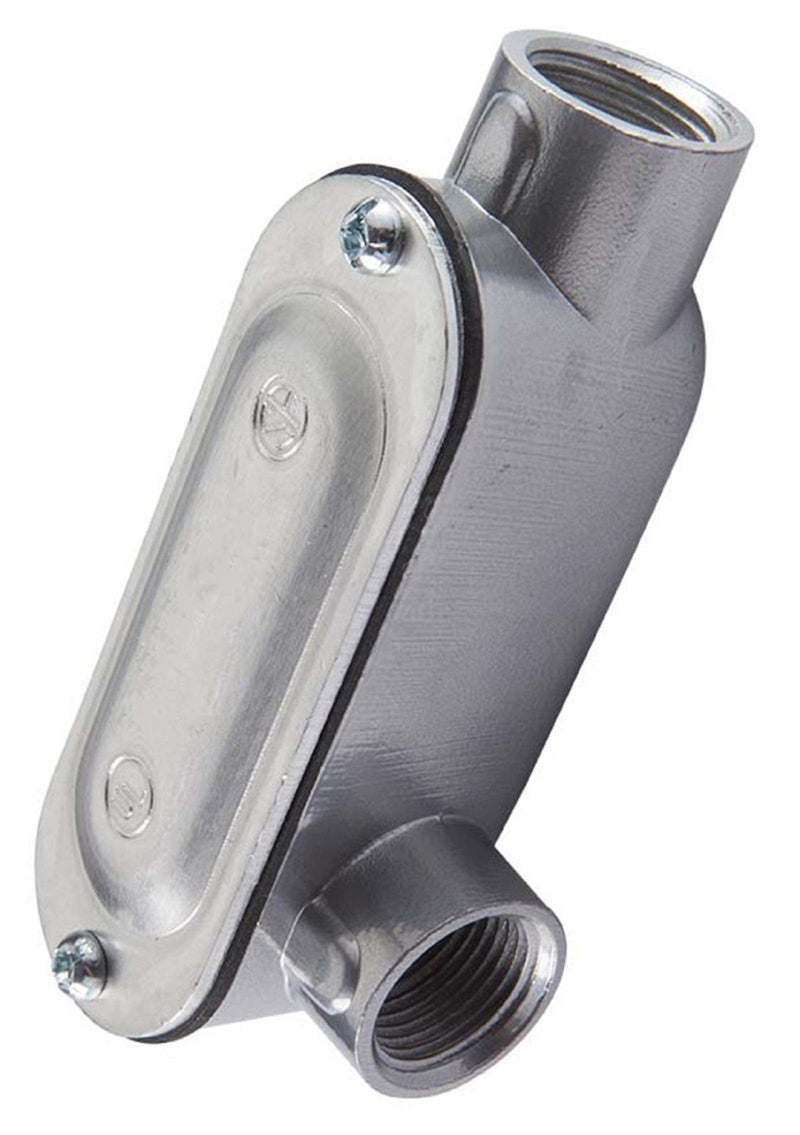 Halex, 1/2 in. Rigid Type LR Threaded Conduit Body with Cover and Gasket , 58905, 1 per pack 1/2" in. Trade Size, 1 Per Pack
