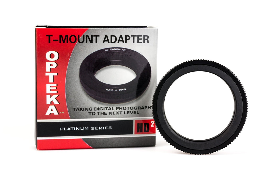 Opteka T-Mount (T2) Adapter for Canon EF EOS 80D, 77D, 70D, 60D, 60Da, 50D, 7D, 6D, 5D, 5Ds, T7i, T7s, T6s, T6i, T6, T5i, T5, T4i, T3i, T3, T2i, SL2 and SL1 Digital SLR Cameras