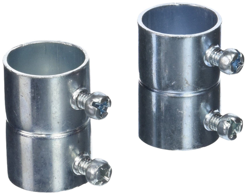 Hubbell-Raco 2023B5 Coupling, Set-Screw, 3/4-Inch Trade Size, EMT, Steel, Uninsulated, 5-Pack
