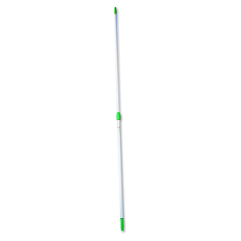 Unger EZ250 Opti-Loc Aluminum Extension Pole, 8ft, Two Sections, Green/Silver