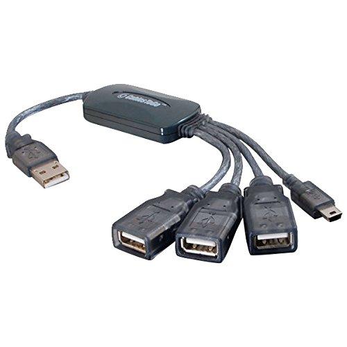 C2G USB Hub, 4 Port USB Hub Cable, USB Cable, 11 Inches, Grey, Cables to Go 27402