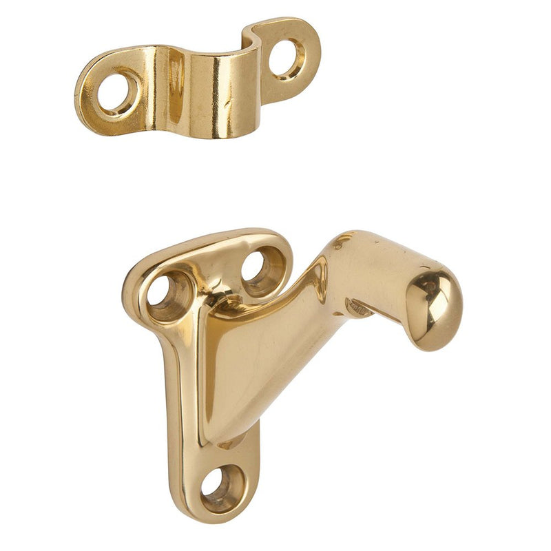 [AUSTRALIA] - Schlage SPS059B-605 Sps059B605/059B3 Handrail Bracket, 2-1/4 in L X 1-3/8 in W, Solid, Bright, Brass 