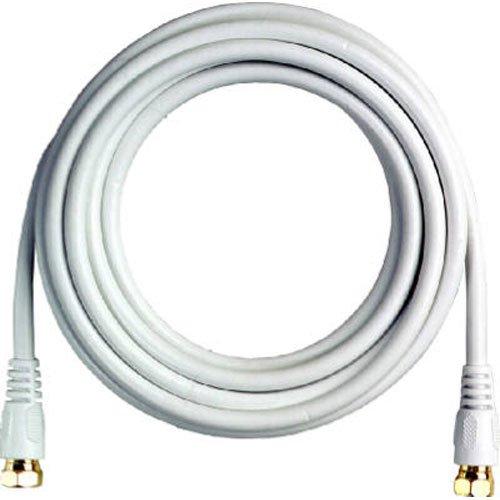 RCA 12' RG-6 Digital Coaxial Cable with Gold Plated F Connectors (White)