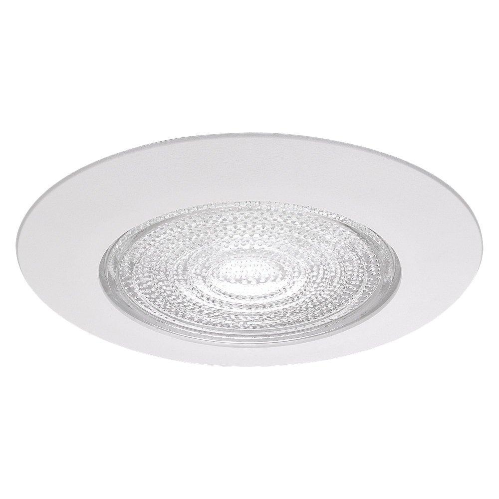 Sea Gull Lighting 1155AT-15 6" Fresnal Glass Shower Trim Recessed Fixture, White Finish