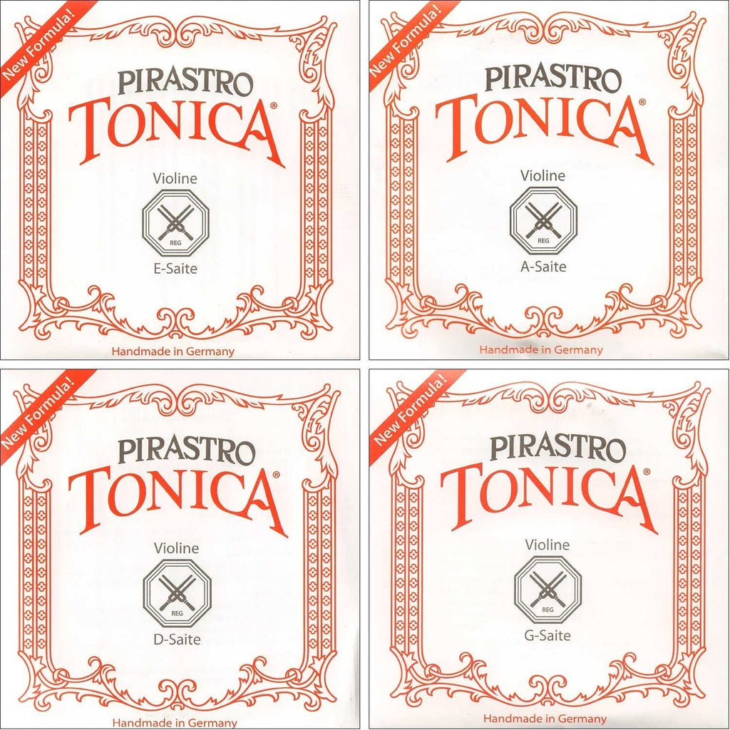 Pirastro Tonica 1/8-1/4 Violin String Set - Medium Gauge with Ball End E