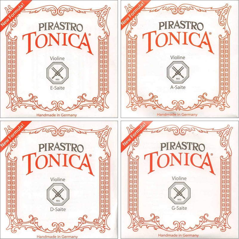 Pirastro Tonica 1/8-1/4 Violin String Set - Medium Gauge with Ball End E