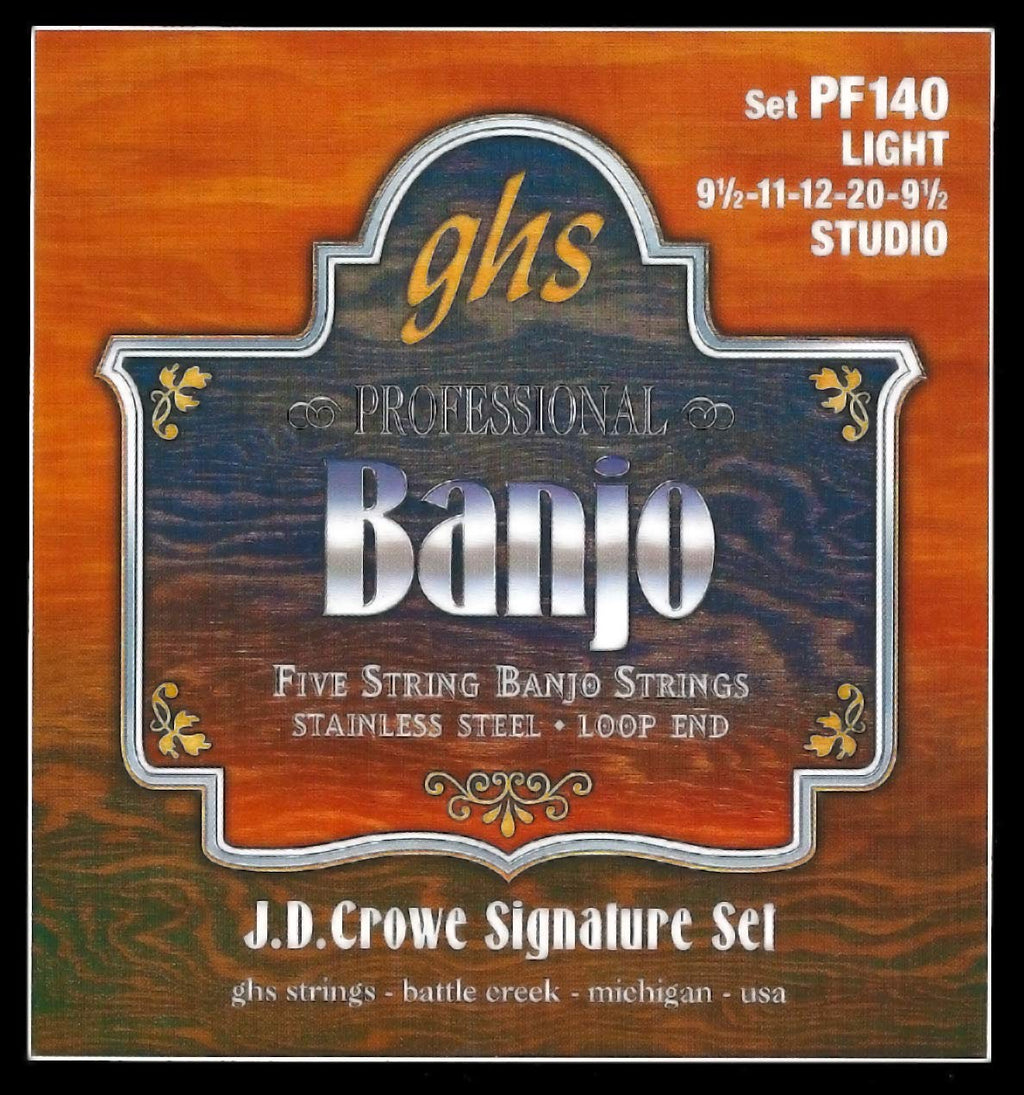 GHS Strings PF140 J.D. Crowe Signature Series (Studio), 5-String Stainless Steel Banjo Strings (.009 1/2-.020) J.D. Crowe (Studio)