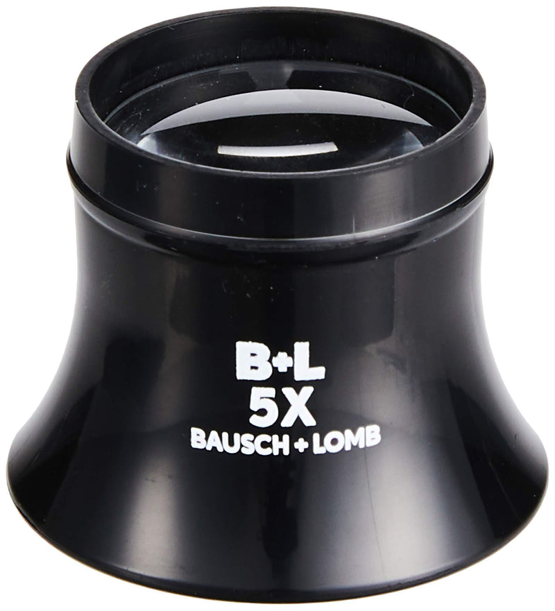 Loupe by Bausch & Lomb, 5x Watchmaker Loupe, Sight Savers, Black 1 Count (Pack of 1)
