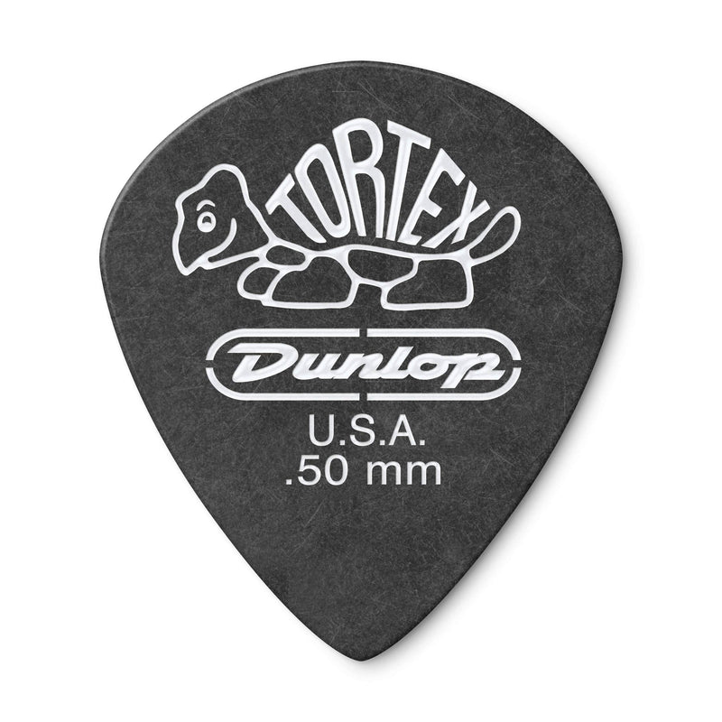 Dunlop 482P.50 Tortex Pitch Black Jazz III, .50mm, 12/Player's Pack .50 | Black 12 Pack