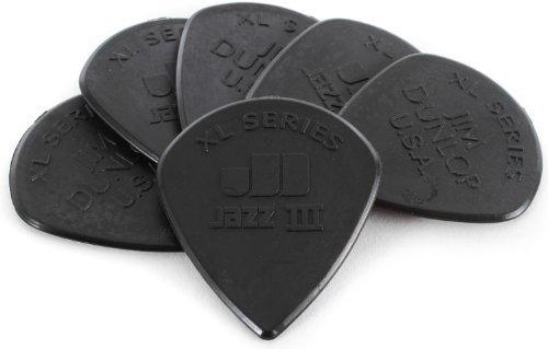 Dunlop 47PXLS Nylon Jazz III XL, Black, 6/Player's Pack 6 Pack Stiffo