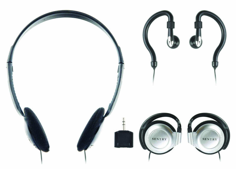 Sentry 784CD Headphones with Splitter Plug, Pack of 3 Styles Standard Packaging
