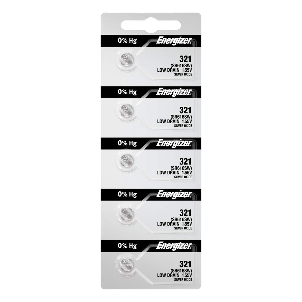 5 321 Energizer Watch Batteries SR616SW Battery Cell (5 Batteries Per Pack) 5 Count (Pack of 1)