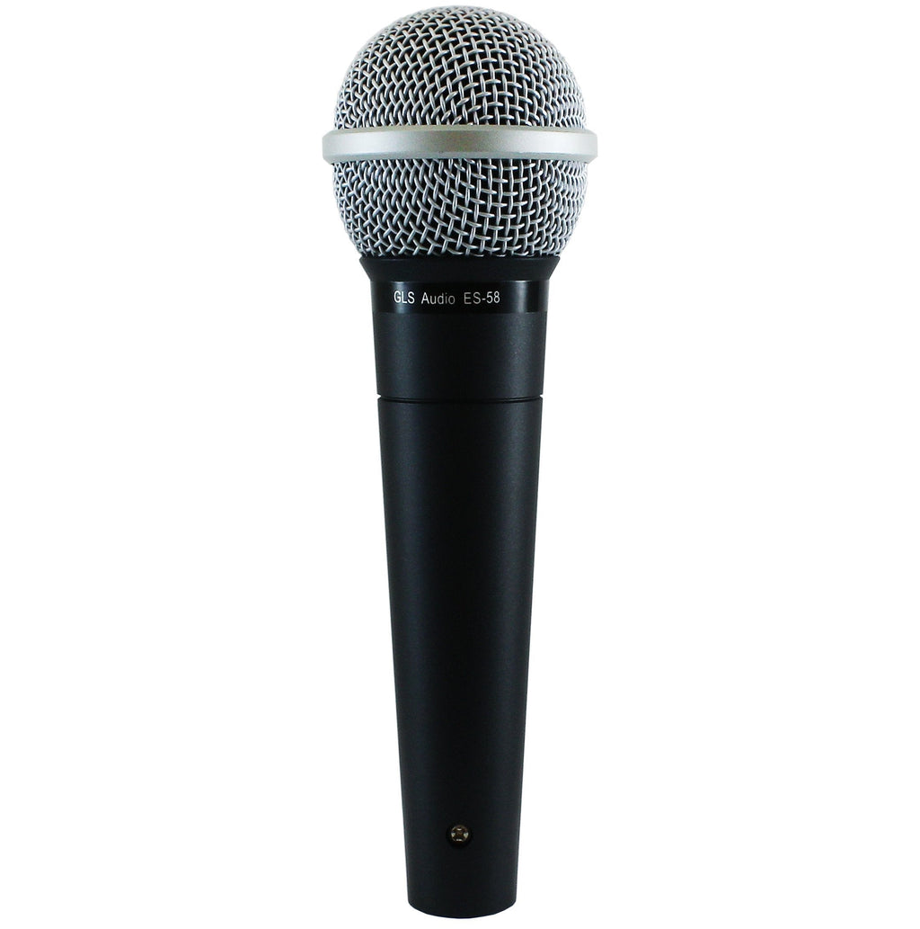 [AUSTRALIA] - GLS Audio Vocal Microphone ES-58 & Mic Clip - Professional Series ES58 Dynamic Cardioid Mike Unidirectional (No On/Off Switch) 