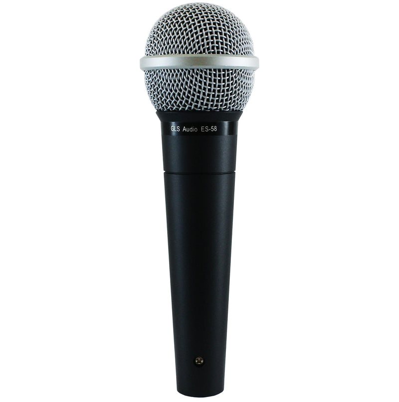 [AUSTRALIA] - GLS Audio Vocal Microphone ES-58 & Mic Clip - Professional Series ES58 Dynamic Cardioid Mike Unidirectional (No On/Off Switch) 