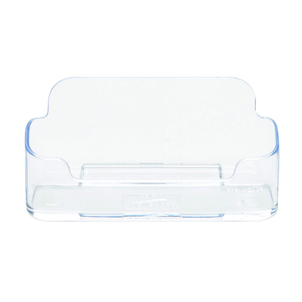 Deflecto Business Card Holder, Single Compartment, 3-3/4"W x 1-7/8"H x 1-3/8"D, Clear (70101)