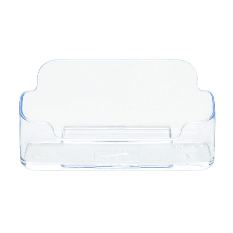 Deflecto Business Card Holder, Single Compartment, 3-3/4"W x 1-7/8"H x 1-3/8"D, Clear (70101)