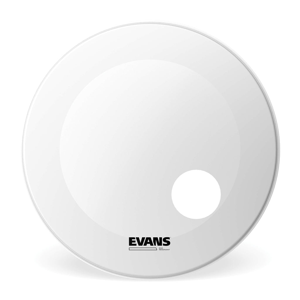 Evans EQ3 Resonant Coated White Bass Drum Head, 18 Inch Drum Head Only