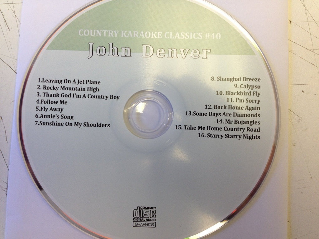 JOHN DENVER Country Karaoke Classics CDG Music CD