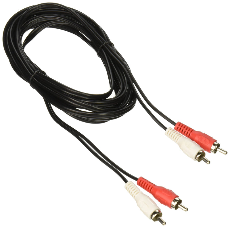 Monoprice 12ft 2 RCA Plug/2 RCA Plug M/M Cable - Black 12 Feet