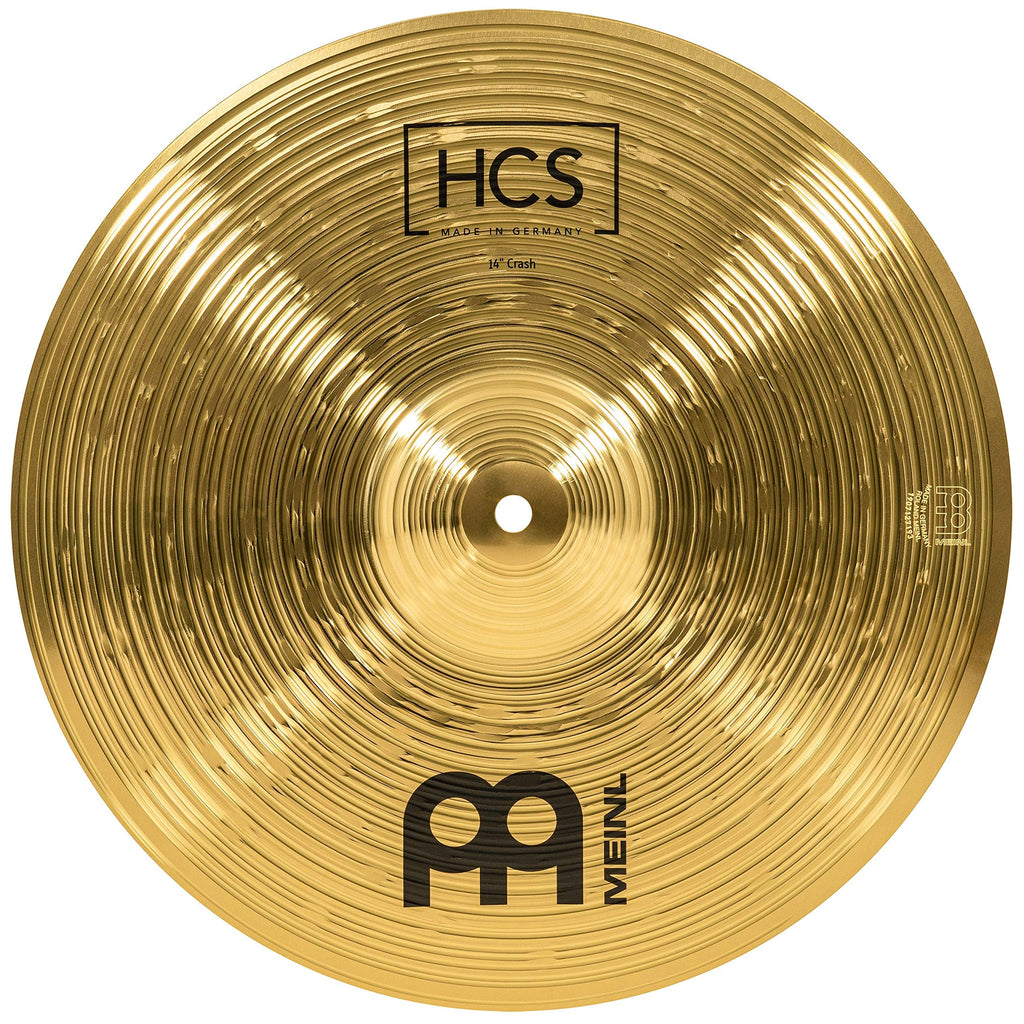 Meinl Cymbals 14” Crash Cymbal – HCS Traditional Finish Brass for Drum Set Use, Made In Germany, 2-YEAR WARRANTY (HCS14C) 14" Crash