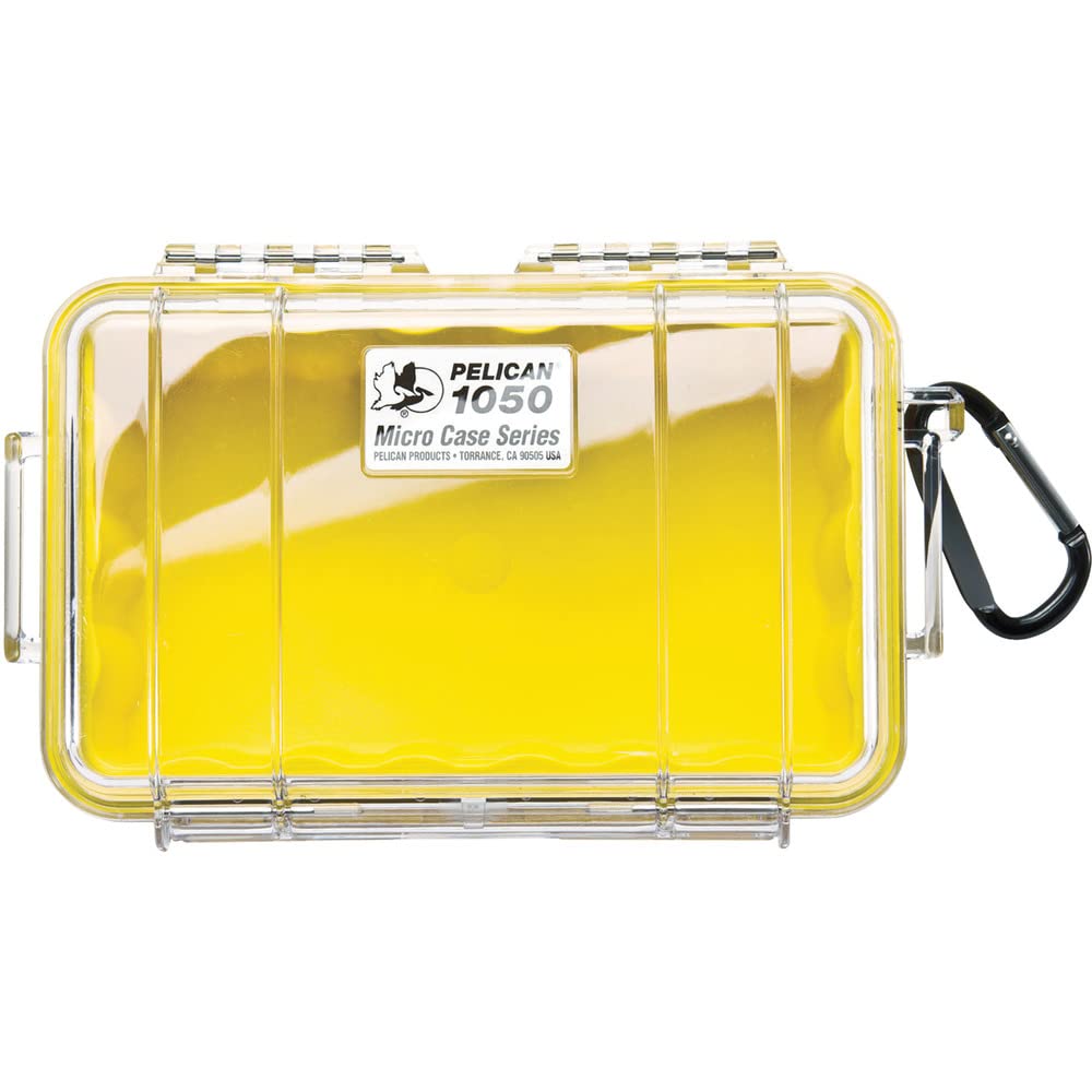 Pelican 1050 Micro Case - for iPhone, GoPro, Camera, and more (Yellow/Clear) Yellow/Clear