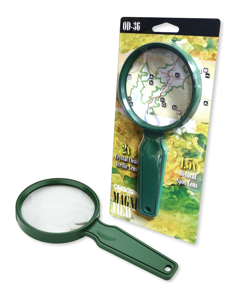 Carson MagniView 2x Power Magnifier with 4.5x Bi-Focal Spot Lens (OD-36)