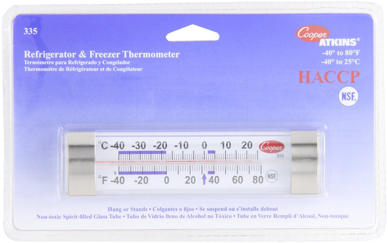 Cooper Instrument NSF Approved Refrigerator/Freezer Tube Thermometer 40/80 (13-0697) Category: Thermometers